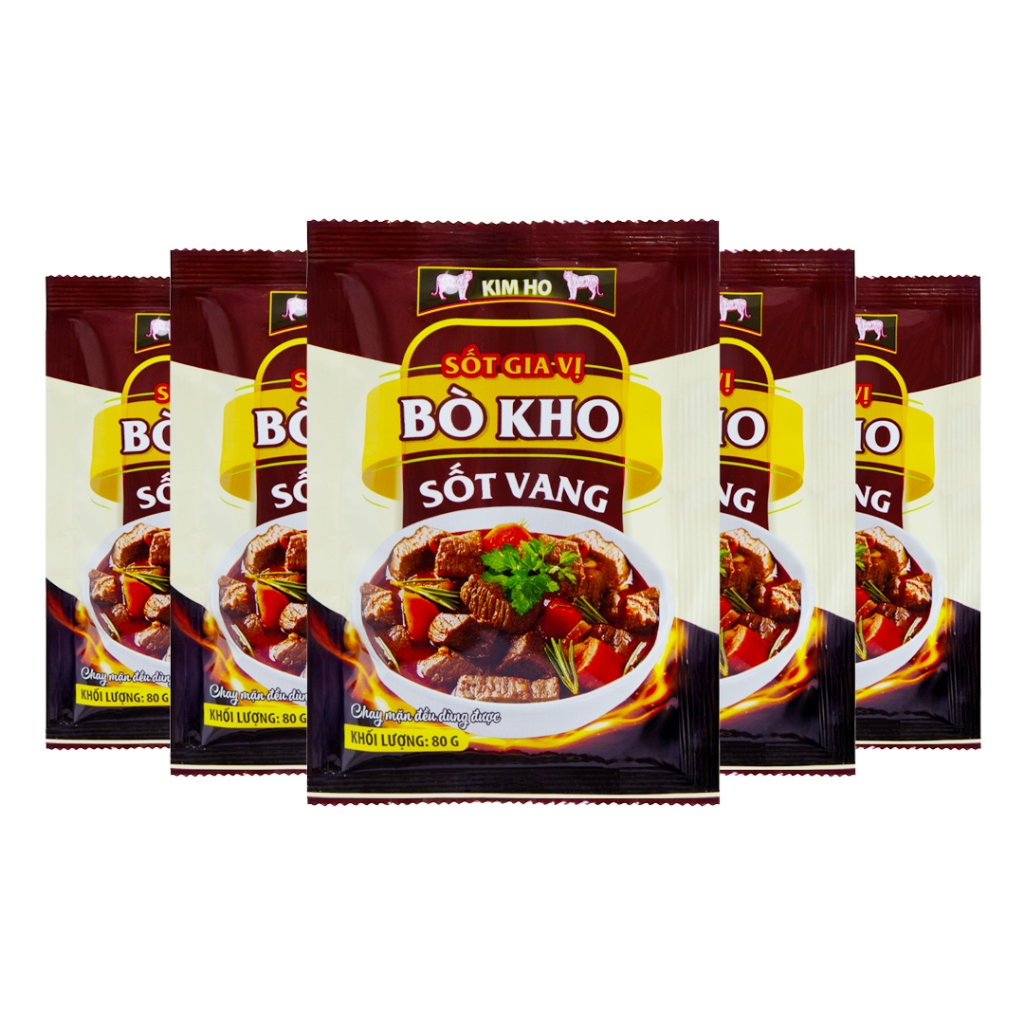 [COMBO 5 GÓI] Gia Vị Bò Kho (Gói 80g) - Gia Vị Bò Sốt Vang, Bột Nấu Bò Kho, Gia Vị Nấu Ăn