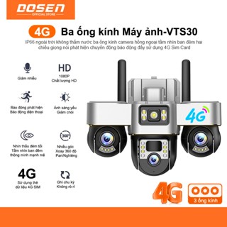  Dosen Camera 4G 3 ống kính SC30 sát Ngoài Trời Không Dây Ip66 Thông Minh chống nước an toàn  Siêu Nét Wifi 