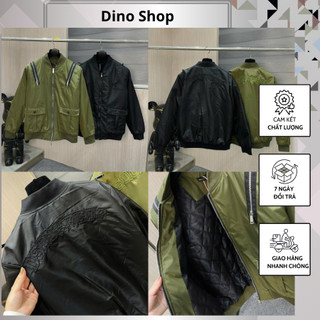  Áo Khoác DSQ Trần Bông Phối Khóa Vai Cực Đẹp - Áo Khoác DSQ Trần Bông Thêu Chữ Sau Lưng Cực Chất 