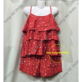 Đồ bộ lụa đùi 2 dây phối tầng