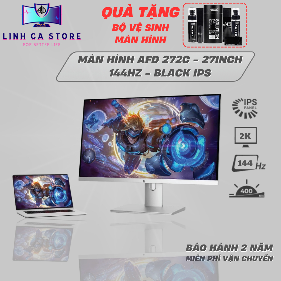 MÀN HÌNH MÁY TÍNH AFD 27INCH 2K - AFD272C| BLACK IPS | 144HZ | HDR400 | BigBuy360 - bigbuy360.vn