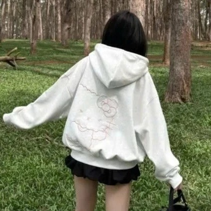 Áo nỉ khoá hoodie zip mặt mèo in nổi 2 lớp chất nỉ cao cấp siêu hot 2025