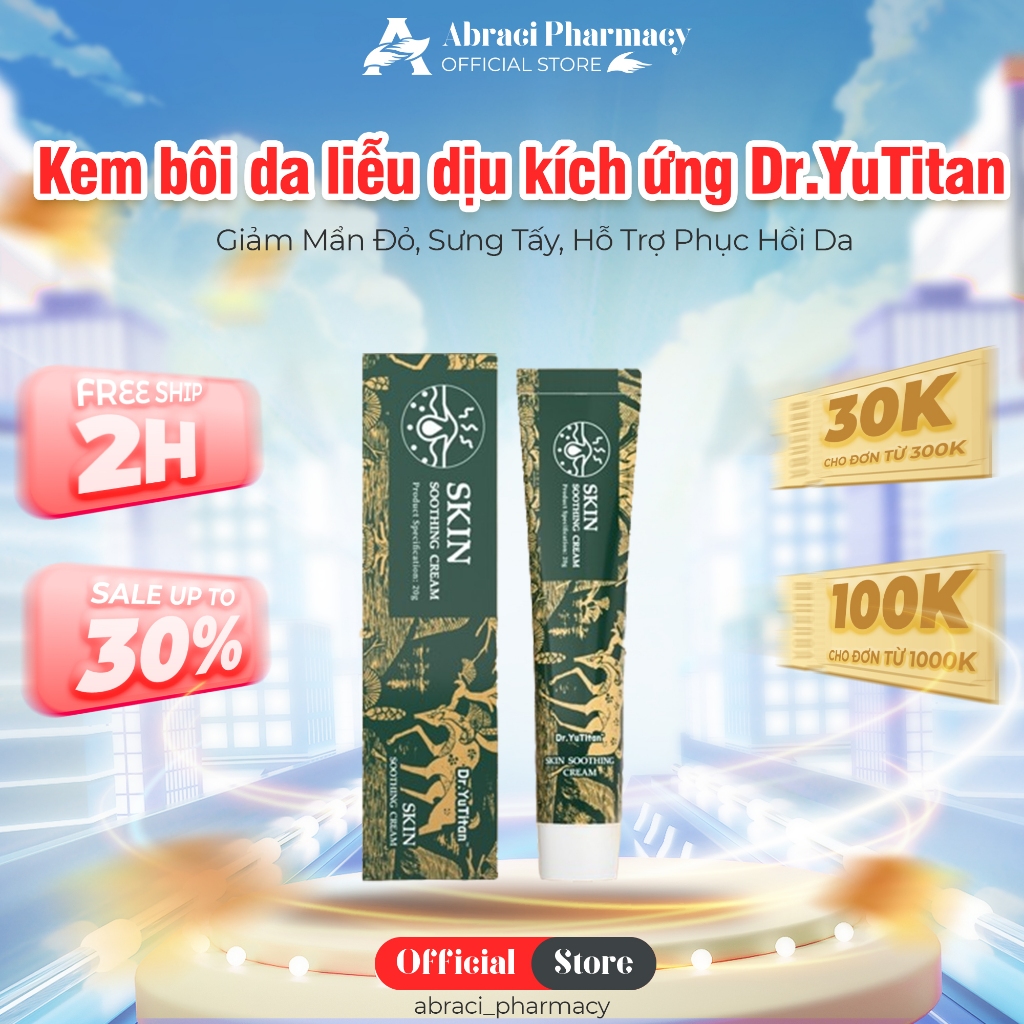 Gel Da Liễu Dịu Da Dr.YuTitan – Kem Dr.Yu Titan Dịu Da Kích Ứng, Giảm Mẩn Đỏ, Sưng Tấy, Hỗ Trợ Phục 