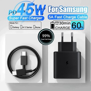 Sạc nhanh 45W, Củ sạc nhanh 45W + cáp sạc nhanh type c to type c cho dòng Note 20, S20