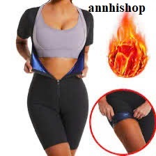Đồ Định Hình Sinh Nhiệt Giảm Cân 4 Trong 1 - Đồ Tập Gym Sauna Suit Đốt Mỡ, Tạo Đường Eo, Nân