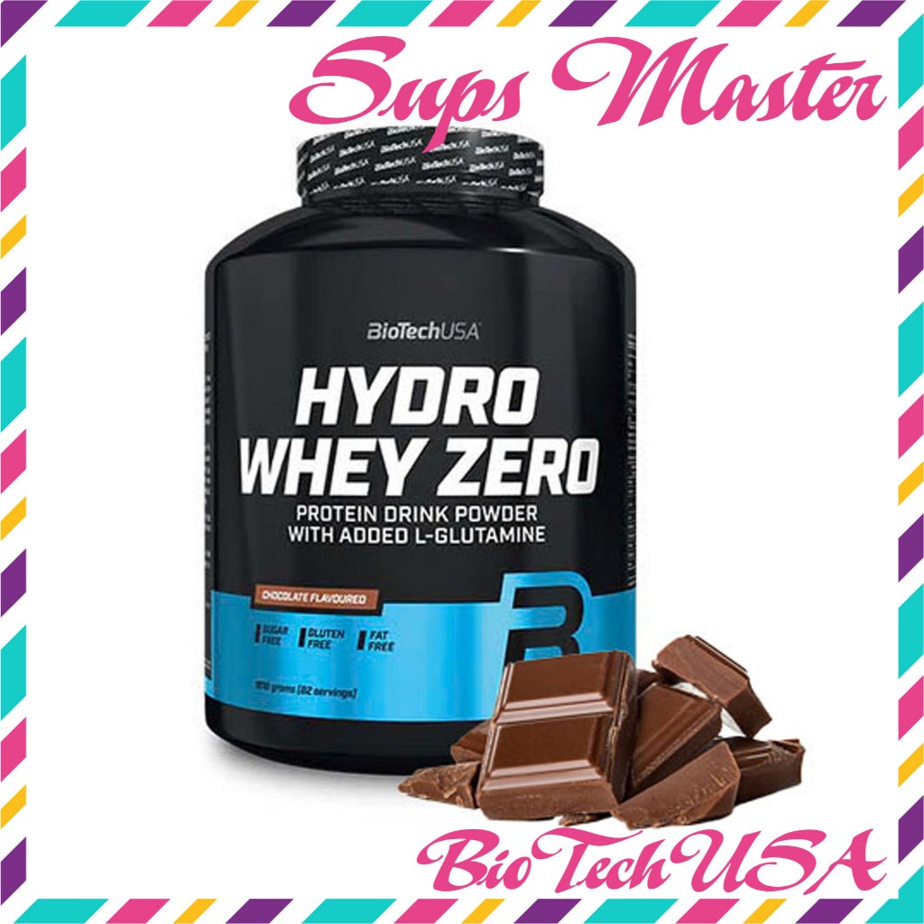 BiotechUSA Hydro Whey Zero 4lbs (82 Servings) – Socola Whey Thủy Phân Hấp Thu Nhanh, Ít Tạp Chất