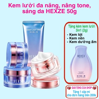  Kem lười nâng tone HEXZE dưỡng cấp ẩm sáng da nâng tone tự nhiên che khuyết điểm 50g 
