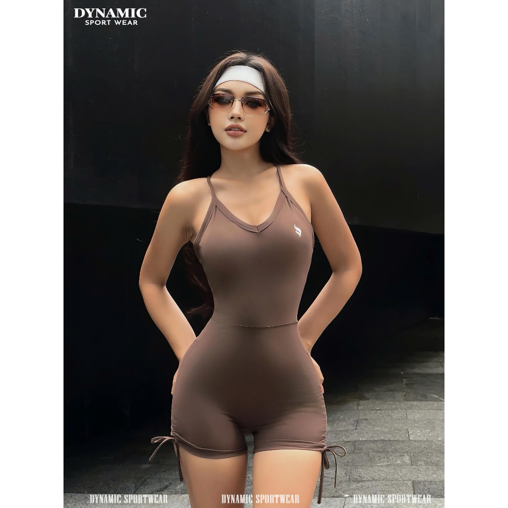 Bộ quần áo thể thao nữ liền thân, có dây rút hai bên hông, dệt kim từ sợi tổng hợp 90% Nylon + 10% Spandex JS-ELITE | BigBuy360 - bigbuy360.vn