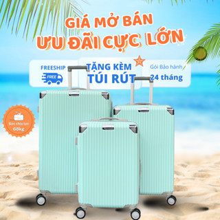VALI GÓC HTR01 - VALI DU LỊCH CAO CẤP Size 20/24/28inch Nhựa Dẻo Chống Va Đập, BH 5 NĂM Lỗi 1 đổi 1 trong vòng 30 ngà