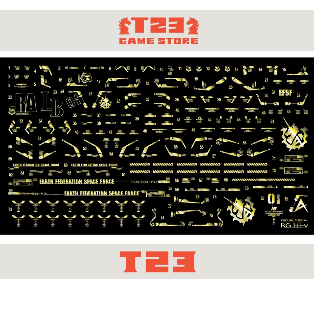 phụ kiện Metal Sticker dành cho RG RX-93-2 Hi-Nu Gundam - Decal kim loại – phụ kiện nâng cấp cao cấp