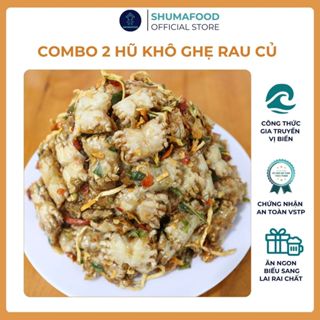  Ghẹ rau củ sấy khô thơm ngon Shumafood combo 2 hũ  mỗi hũ 160g  đặc sản Phan Thiết Snack ăn vặt 