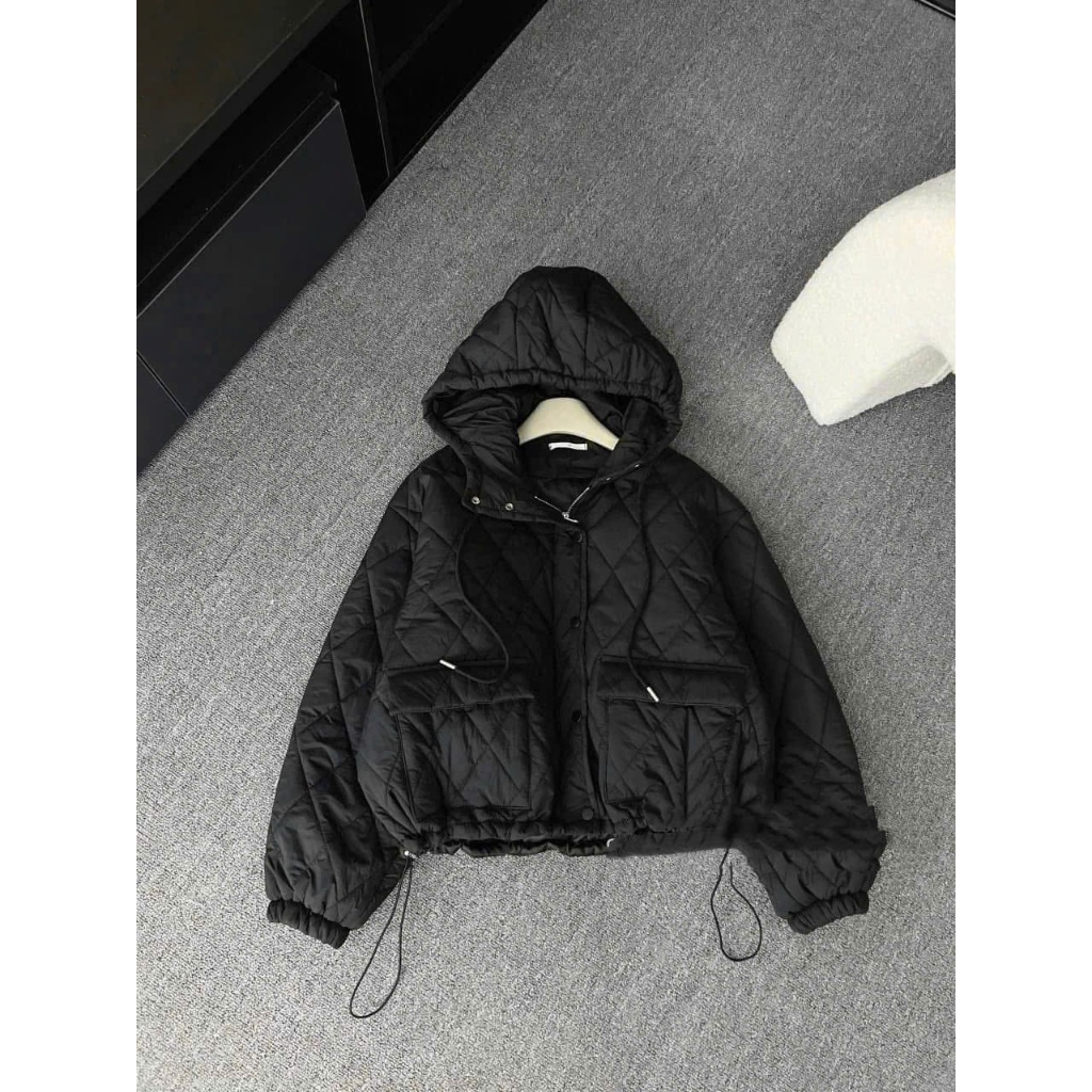 (Hàng Shop): Áo Phao Trần Trám Phối Dây Rút Gấu 3 Màu Tôn Da, Tôn Dáng , Dày Dặn Siêu Ấm - Ảnh Thật Trải Sàn Lollaye | BigBuy360 - bigbuy360.vn