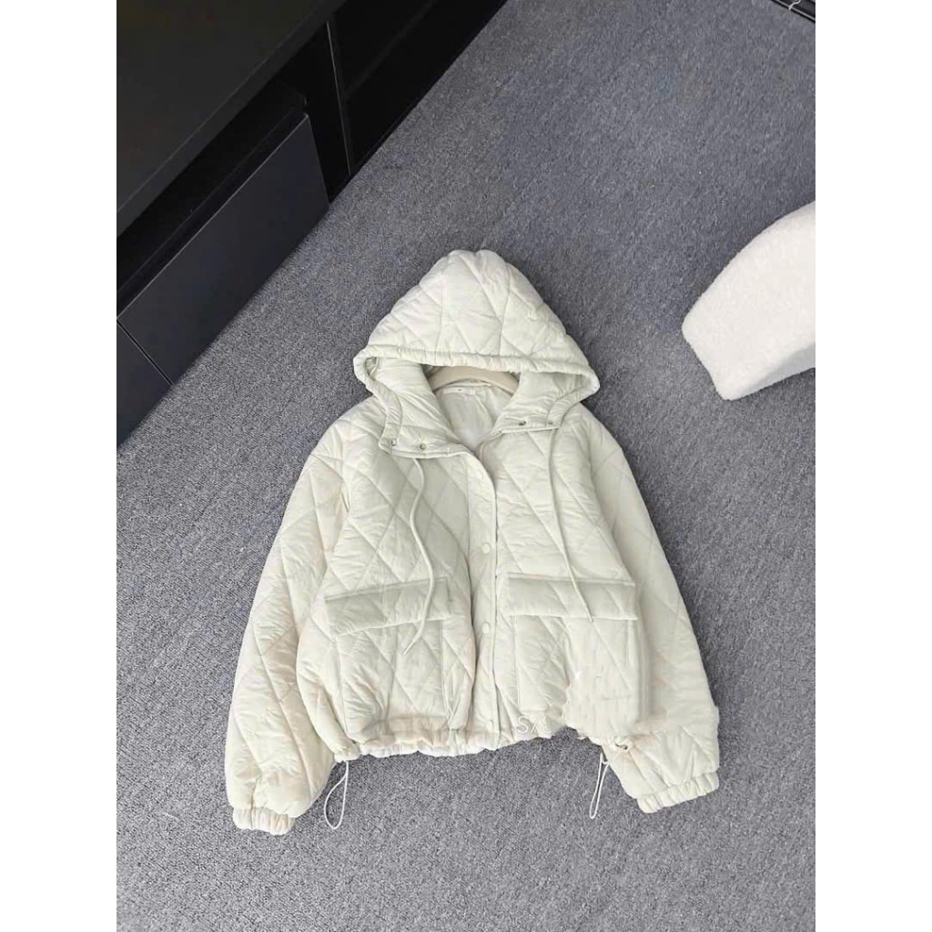 (Hàng Shop): Áo Phao Trần Trám Phối Dây Rút Gấu 3 Màu Tôn Da, Tôn Dáng , Dày Dặn Siêu Ấm - Ảnh Thật Trải Sàn Lollaye | BigBuy360 - bigbuy360.vn