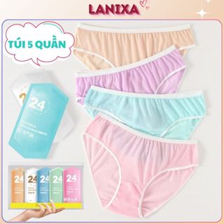  COMBO 15 Quần lót nữ cotton dùng 1 lần triệt khuẩn tiện lợi cho du lịch phụ nữ mang thai LANIXA 