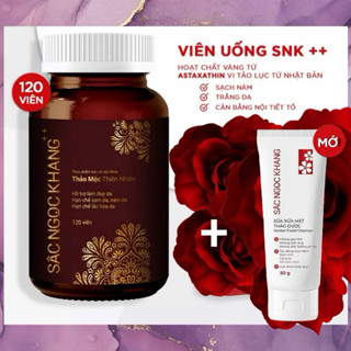  Viên uống trắng sáng đẹp da sắc ngọc khang++ 120 viên giúp chống lão hóa ngừa nám sạm cân bằng nội tiết tố 
