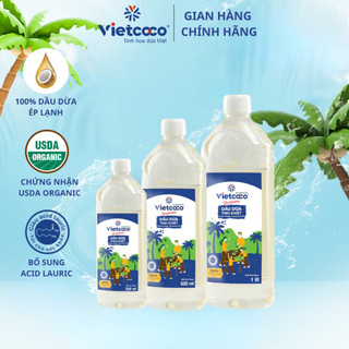  Dầu Dừa Vietcoco Tinh Khiết Ép Lạnh 100% Hữu Cơ Dưỡng Ẩm Da Chăm Sóc Tóc Và Hỗ Trợ Trắng Răng 