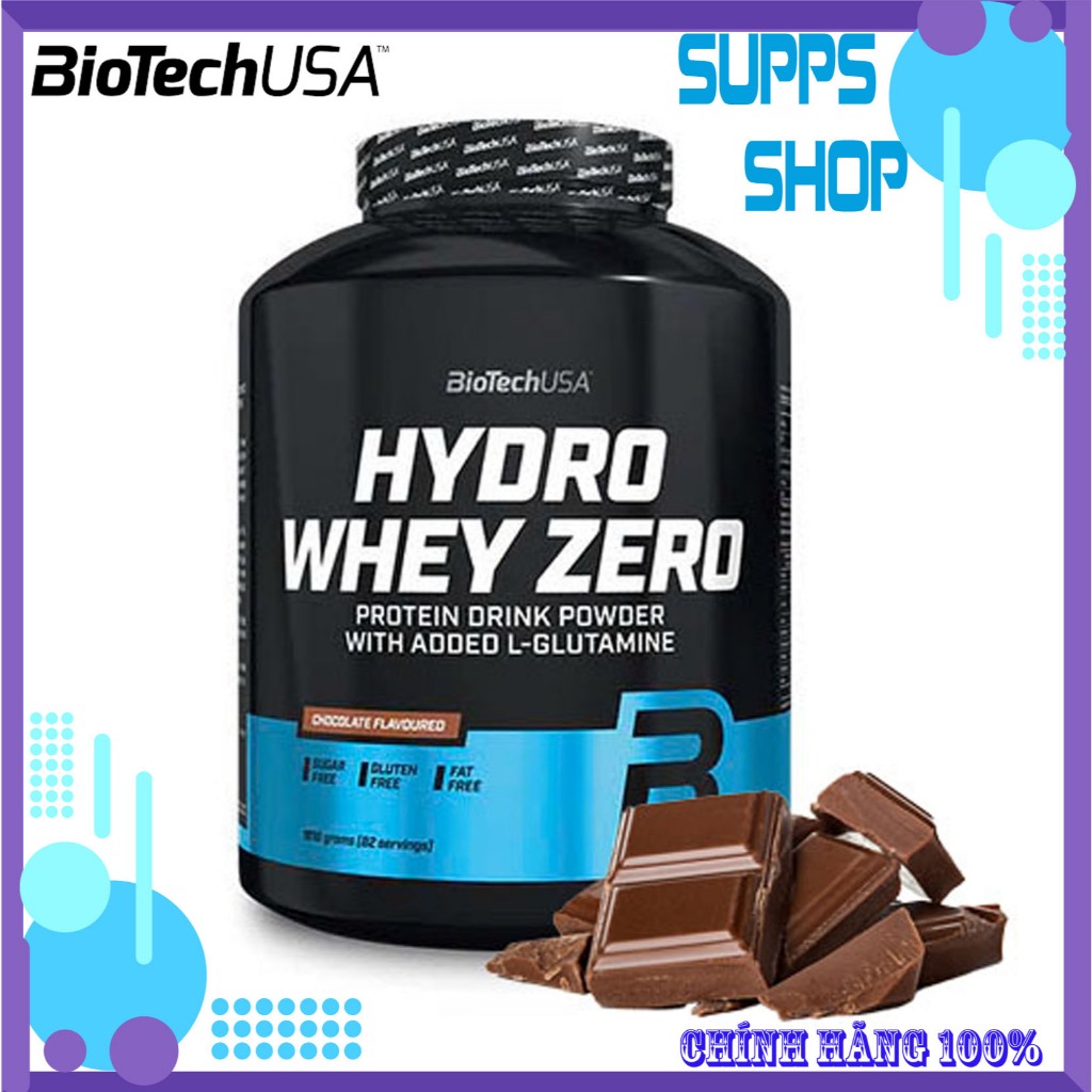 Hydro Whey Zero BiotechUSA 4lbs – Socola Sữa Whey Cao Cấp hấp thụ nhanh, Whey Thủy Phân Tinh Khiết