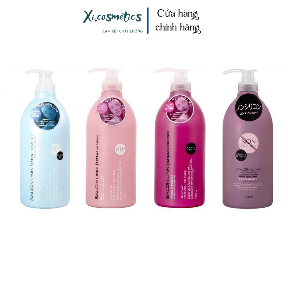  Dầu gội đầu Kumano Salon Link Extra Treatment dùng cho tóc thẳng 1000ml 