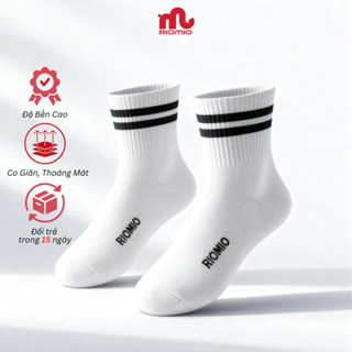 Tất vớ cho bé Cổ Ngắn Trắng Đen Riomio Thiết Kế Co Giãn, Mềm Mịn, Thoáng Khí Khử Mùi