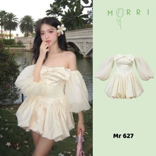 Váy Tiểu Thư Dễ Thương MR627 Dáng Cúp Ngực Chân Bí Bồng Phối Tay Áo Phồng