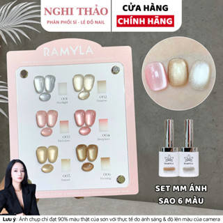 Set sơn gel mắt mèo ánh sao RAMYLA 6 màu Nghi Thảo Nails
