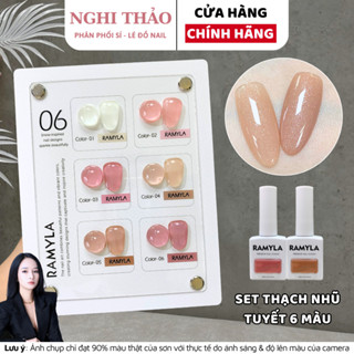 Set sơn gel thạch nhũ tuyết RAMYLA 6 màu Nghi Thảo Nails
