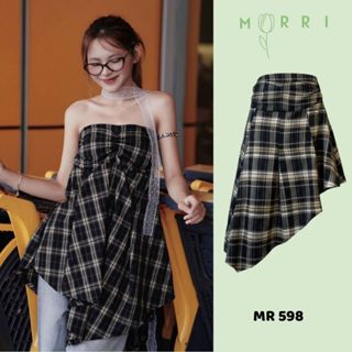 Chân Váy Caro Dáng Dài Vạt Chéo MR721 Chân Váy Caro Tà Xéo Mặc Được 2 Kiểu