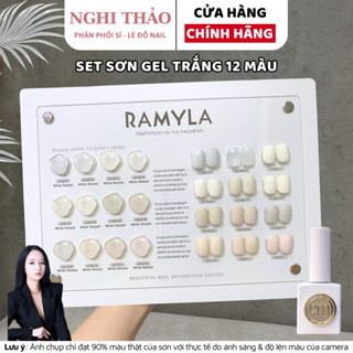 Set sơn gel trắng RAMYLA 12 màu Nghi Thảo Nails