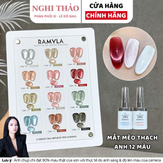 Set sơn gel mắt mèo thạch anh RAMYLA 12 màu Nghi Thảo Nails