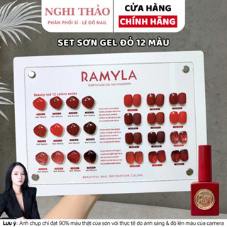 Set sơn gel đỏ RAMYLA 12 màu Nghi Thảo Nails