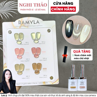 Set sơn gel mắt mèo ánh vàng RAMYLA 6 màu Nghi Thảo Nails