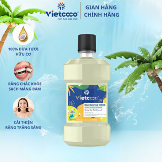  Dầu Dừa Súc Miệng Vietcoco Hương Bạc Hà Thơm Mát ,Hỗ Trợ Trắng Răng Làm Sạch Khoang Miệng - Chai 225ml 
