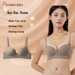 Áo lót đúc su non mềm mịn nâng ngực DORIS - A10 áo ngực su trơn không gọng có đệm 1.5cm ôm nâng ngực