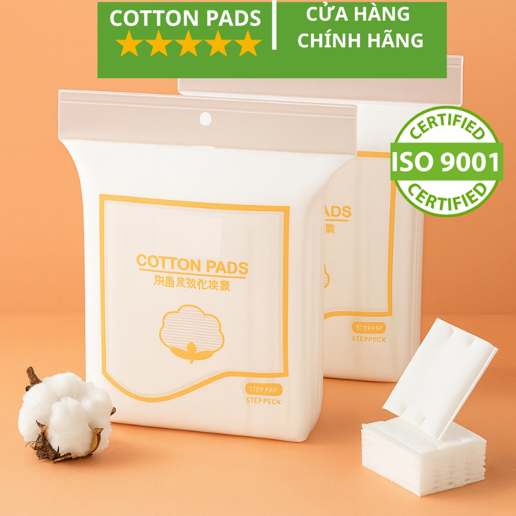 Bông tẩy trang CottonPads 222 miếng mềm mịn, Bông tẩy trang chuẩn ISO9001:2015