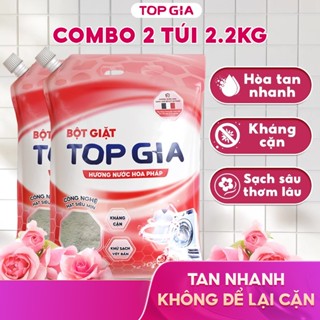 Bột Giặt TOPGIA Hương Nước Hoa Pháp Hạt Nano Kháng Cặn, An Toàn Da Tay Dùng Cho Cả Giặt Máy
