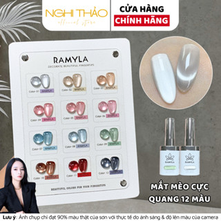 Set sơn gel mắt mèo cực quang RAMYLA 12 màu Nghi Thảo