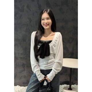  Áo tay dài phối áo ống sọc đen Q5 - Orimi 