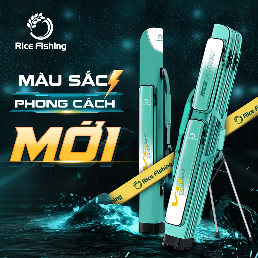 Bao Đựng cần câu V5 Rice Fishing kích thước 130cm màu sắc mới 2025 TC -24