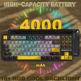 BÀN PHÍM CƠ GAMING KHÔNG DÂY ATTACK SHARK X87 / M87 PRO V2 MULTI MODES LED RGB