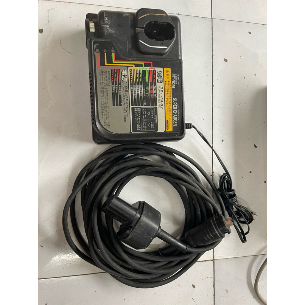 Bộ sạc pin Niken 7.2v-14.4v và dây nguồn cho máy pin Hitachi 12v, dùng điện 100v