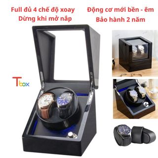 hộp xoay cho 2 chiếc đồng hồ cơ