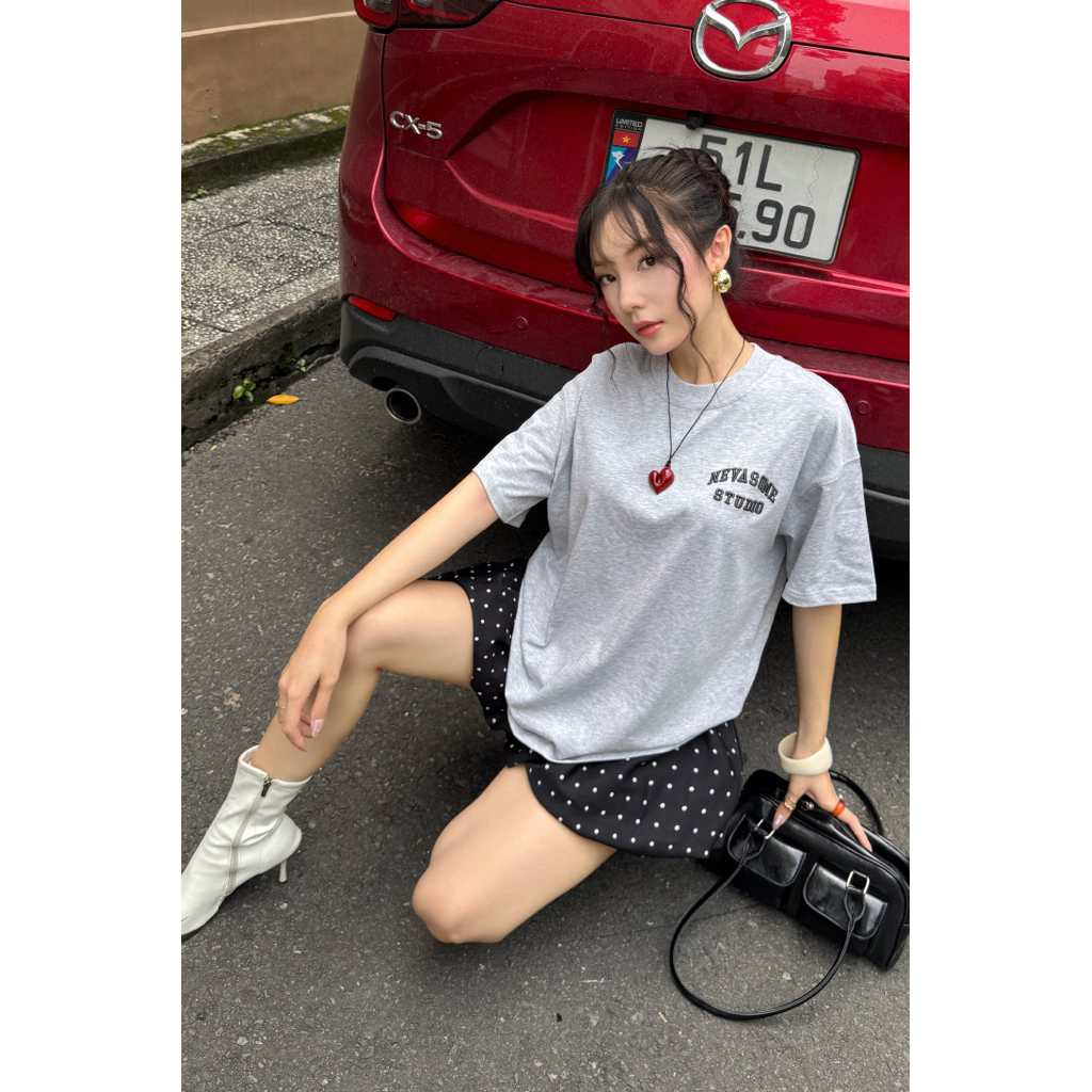 Áo Thun Studio Boxy Tee Nevasome Thêu Nổi Cotton 250gsm Local Brand Tay Lỡ Form Boxy Rộng Nam Nữ | BigBuy360 - bigbuy360.vn