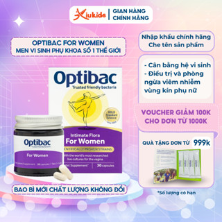 Men Vi Sinh Phụ Khoa Optibac tím For Women bổ sung lợi khuẩn chăm sóc vùng kín, tăng cường sức đề kháng phụ nữ