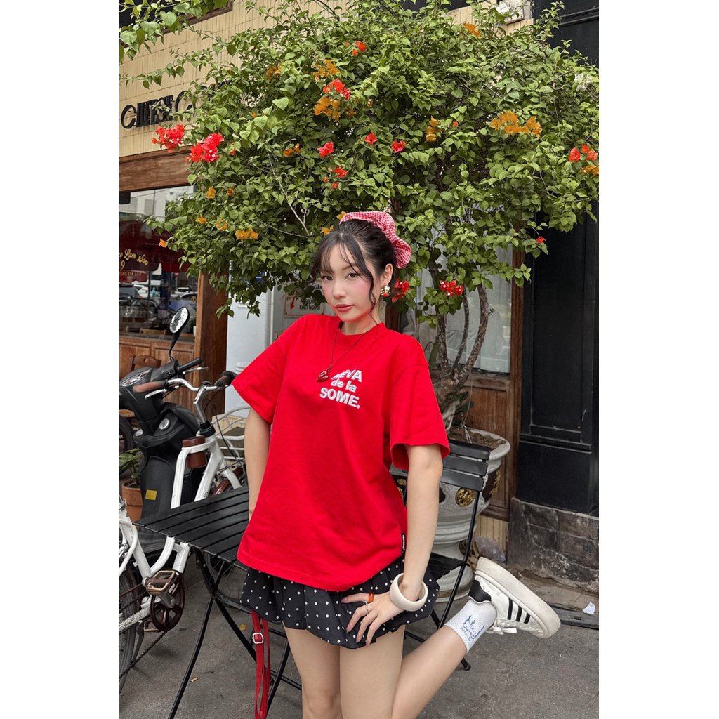 Áo Thun Boxy Néva dela Some Thêu Nổi Cotton 250gsm Local Brand NEVASOME Tay Lỡ Form Boxy Rộng Nam Nữ | BigBuy360 - bigbuy360.vn