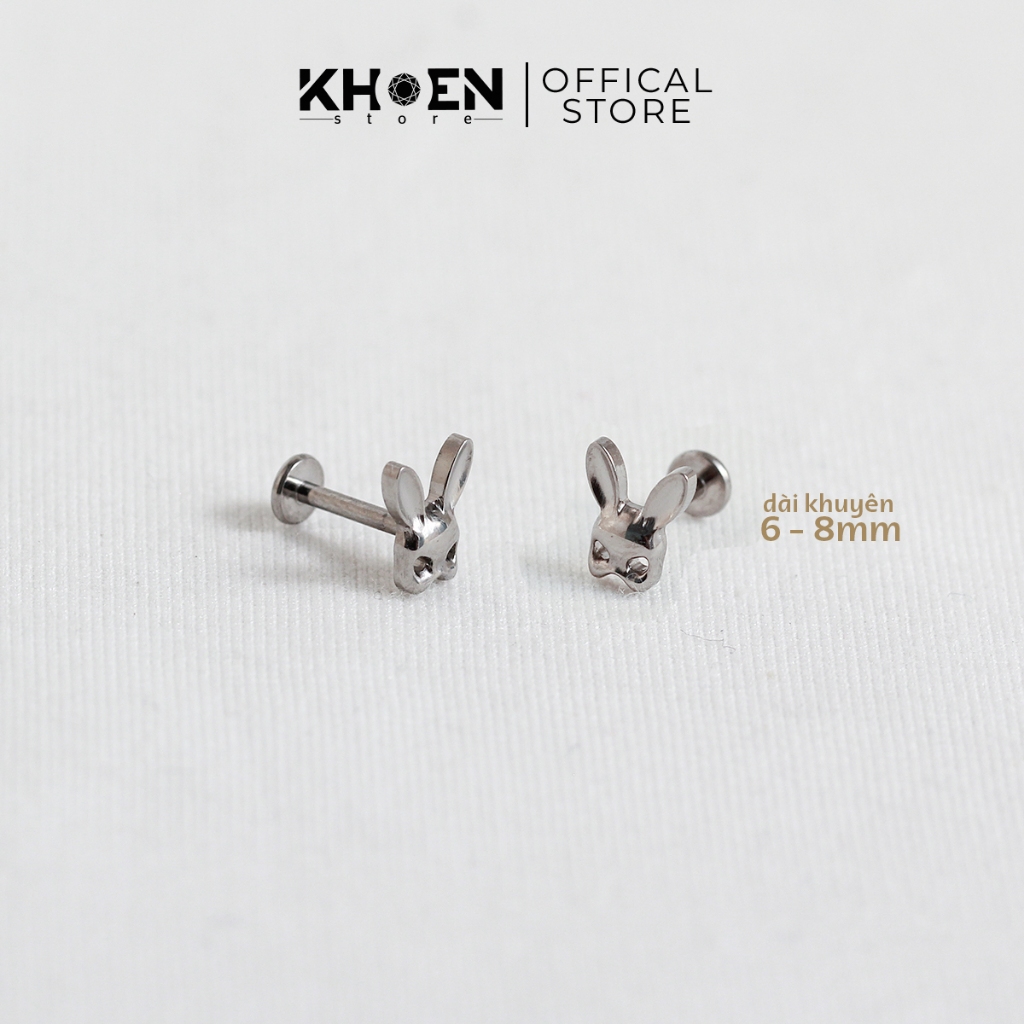 (1 Chiếc) Khuyên tai Thỏ Titanium G23 - Khoen store