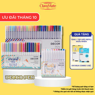 Combo 3 Bộ Bút Brush Decor Pen 10/20/30 Màu, Bút Viết Calligraphy Trang Trí Tiêu Đề, Sổ Vở MK001/2/3