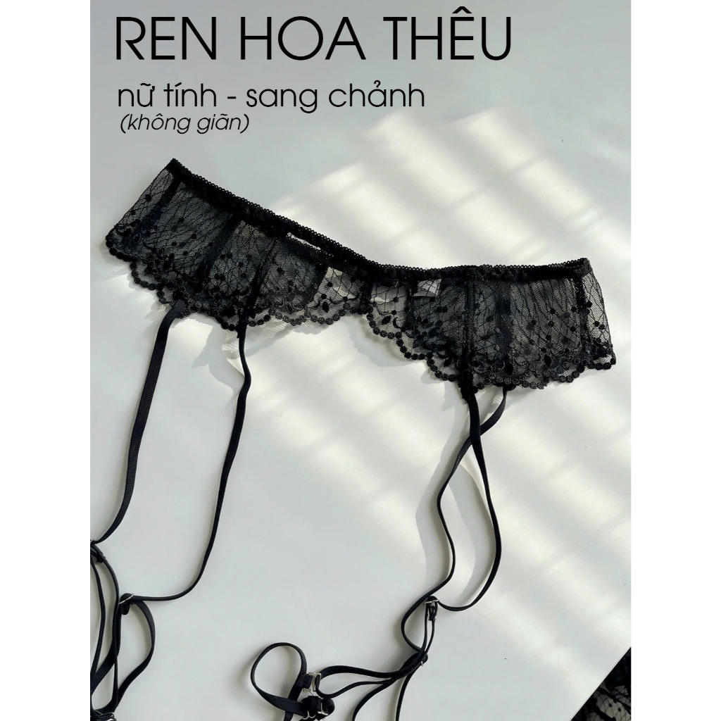 Đai ren phụ kiện đồ lót nữ gợi cảm có móc lưng điều chỉnh có vòng đùi không kèm quần, tất và áo Mebra | BigBuy360 - bigbuy360.vn