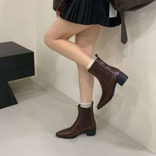 Hàng QCCC Boots da mềm đế 5cm cao cấp 5662