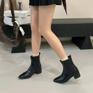 Hàng QCCC Boots da mềm đế 5cm cao cấp 5662