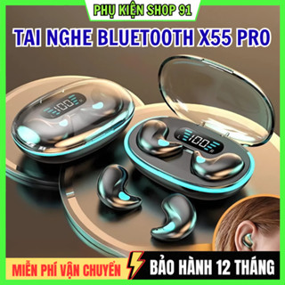 Tai Nghe Ngủ Bluetooth X55, Tai Nghe Không Dây X55 Pro Mẫu Mới Mỏng Nhẹ Nằm Ngủ, Micro Tích Hợp